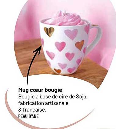 Mug cœur bougie