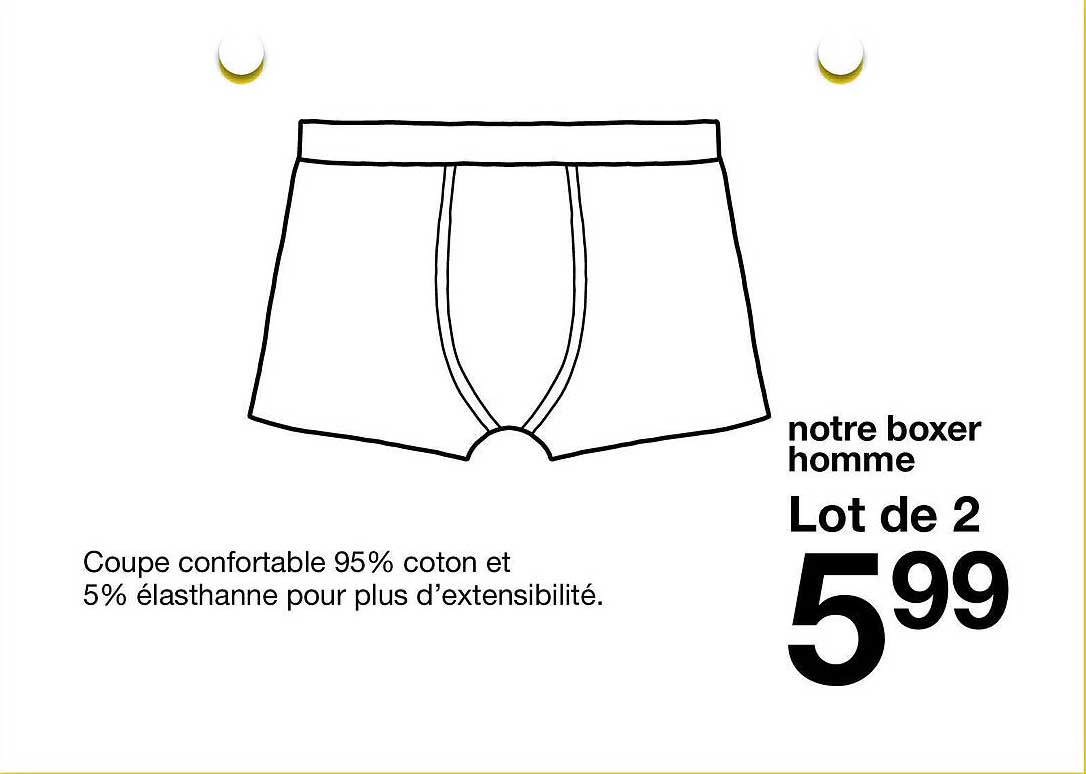 notre boxer homme Lot de 2