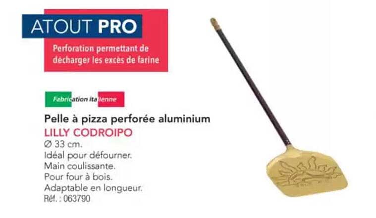 Pelle à pizza perforée aluminium LILLY CODROIPO