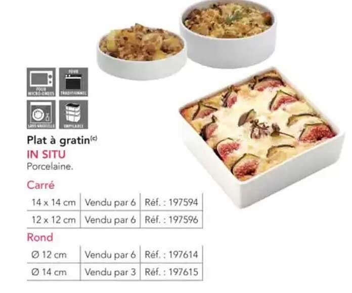 Plat à gratin IN SITU Porcelaine