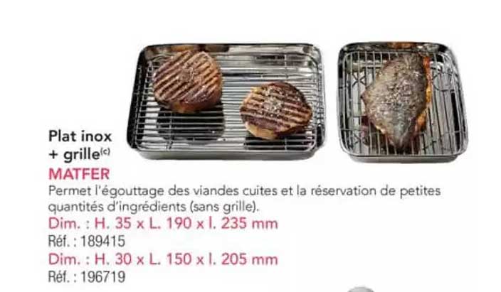 Plat inox + grille(c)