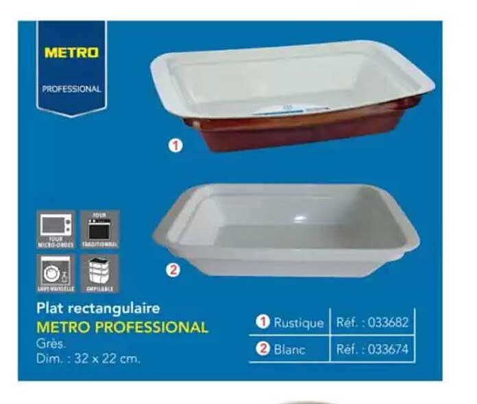 Plat rectangulaire METRO PROFESSIONAL