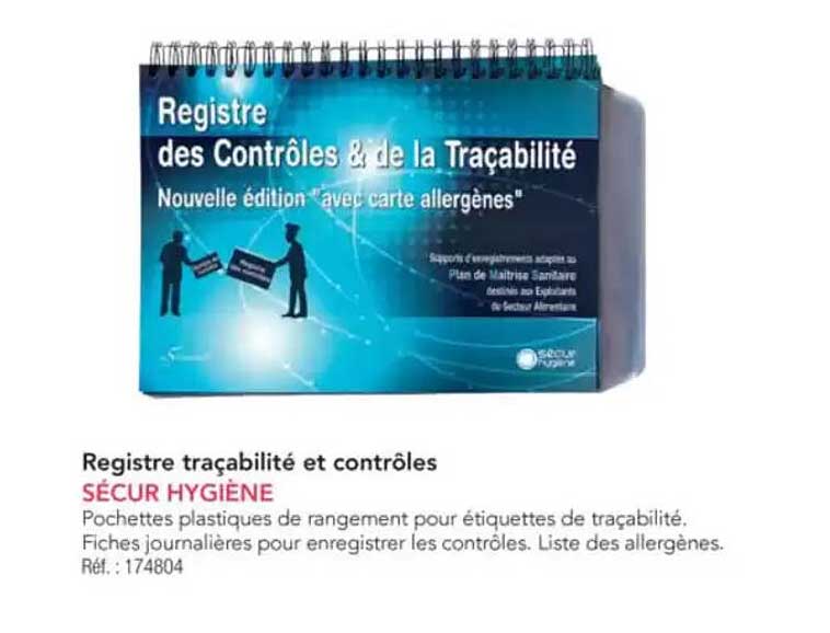 Registre traçabilité et contrôles