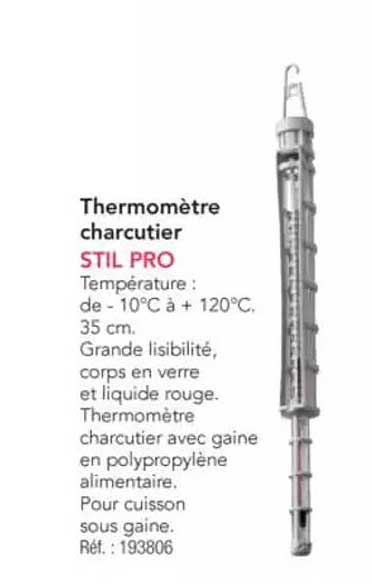 Thermomètre charcutier STIL PRO