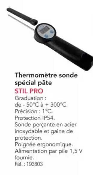 Thermomètre sonde spécial pâte STIL PRO