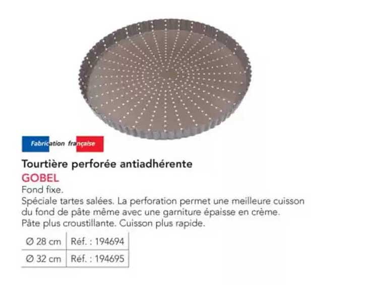 Tourtière perforée antiadhérente