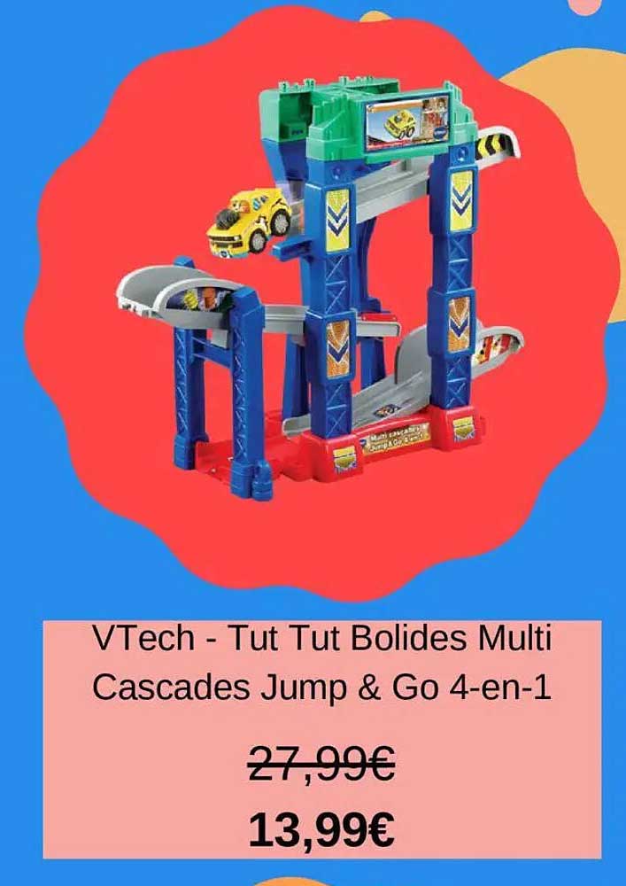 VTech - Tut Tut Bolides Multi Cascades Jump & Go 4-en-1