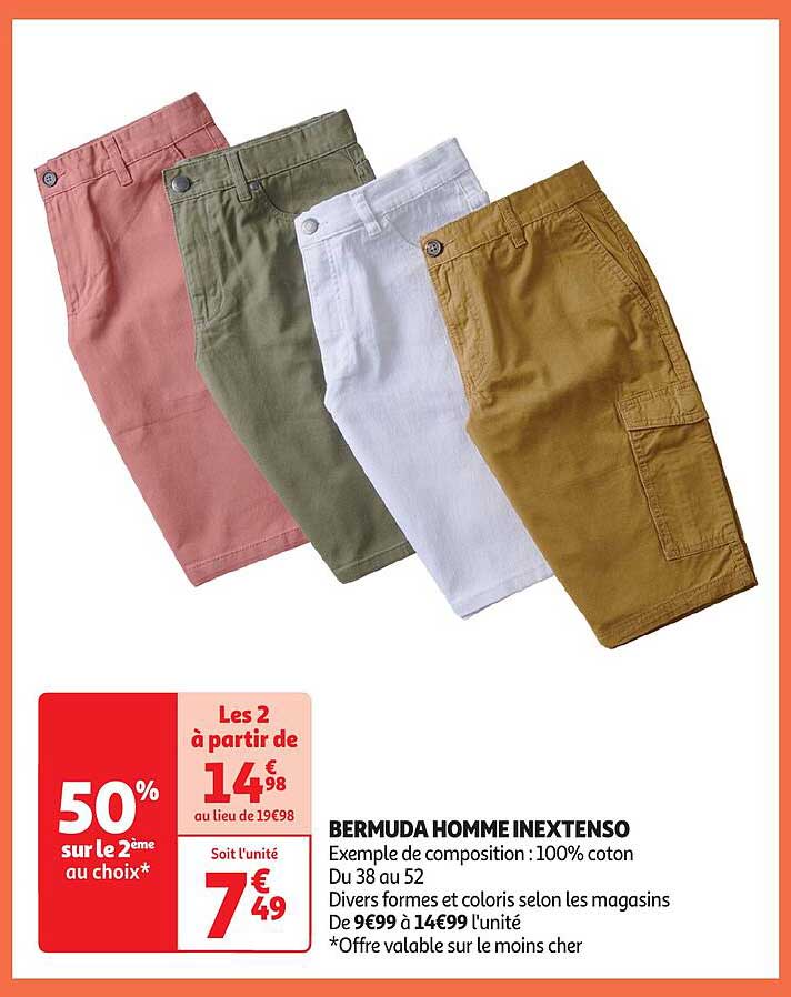 BERMUDA HOMME INEXTENSO