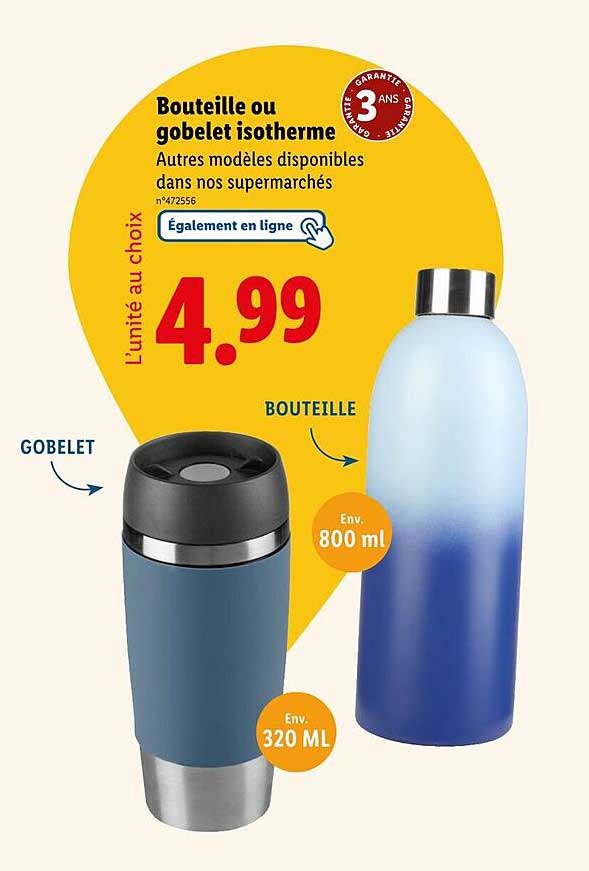 Bouteille ou gobelet isotherme