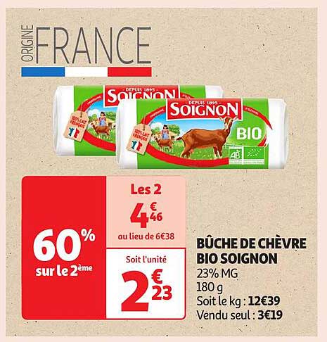 BUCHE DE CHÈVRE BIO SOIGNON