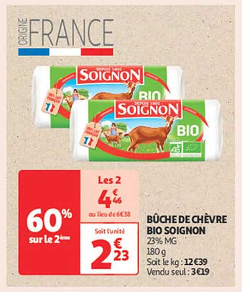BUCHE DE CHÈVRE BIO SOIGNON