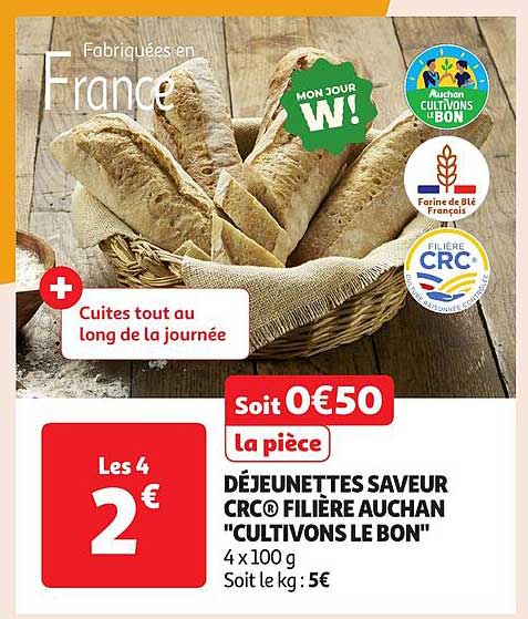 DÉJEUNETTES SAVEUR CRC® FILIÈRE AUCHAN "CULTIVONS LE BON"