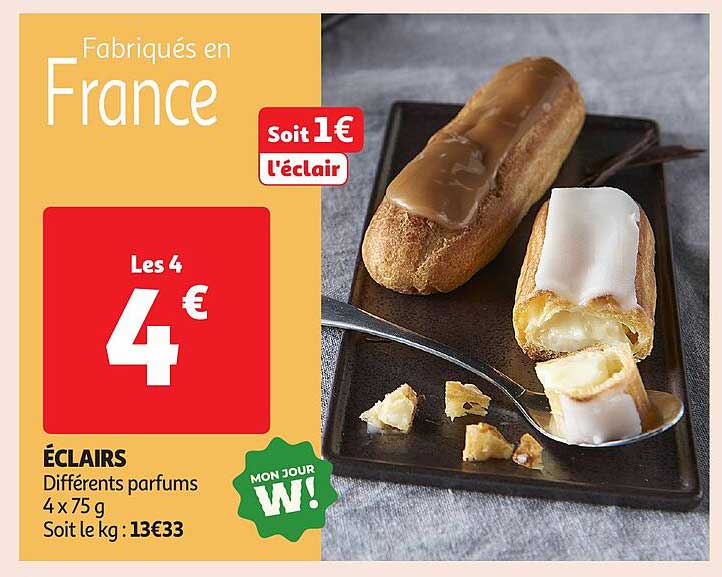 ÉCLAIRS Différents parfums 4 x 75 g