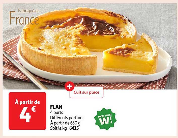 Flan 4 parts différents parfums