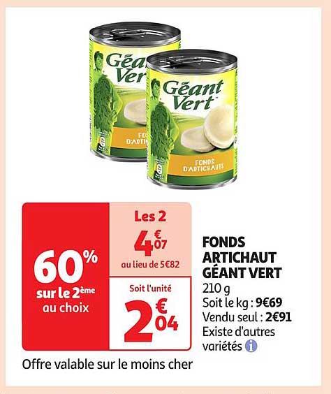 FONDS ARTICHAUT GÉANT VERT