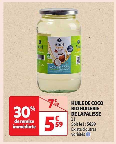 HUILE DE COCO BIO HUILERIE DE LAPALISSE