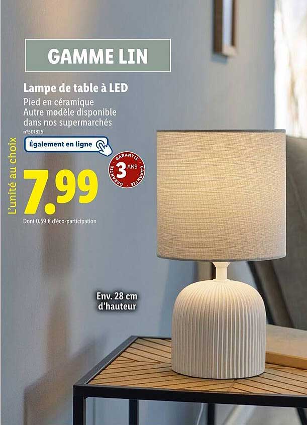 Lampe de table à LED