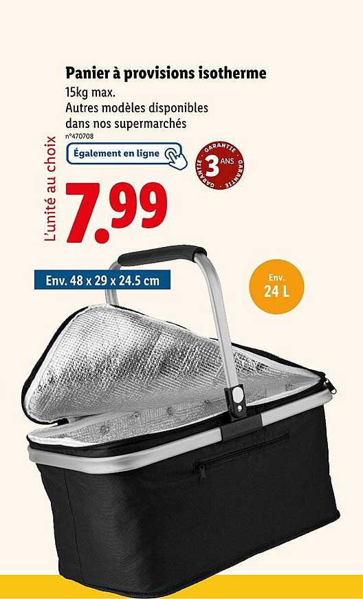 Panier à provisions isotherme