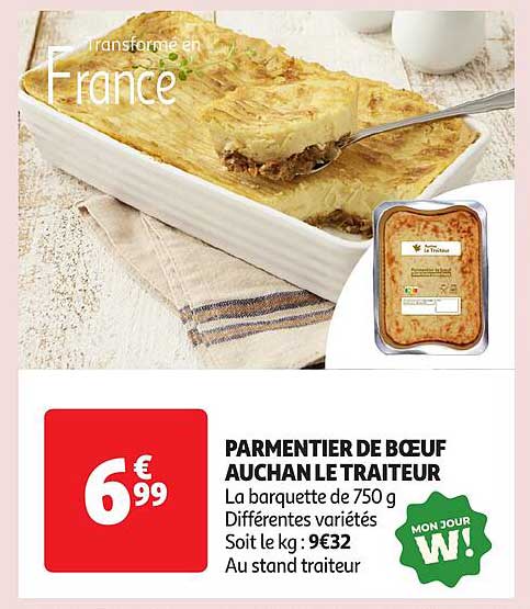 PARMENTIER DE BŒUF AUCHAN LE TRAITEUR