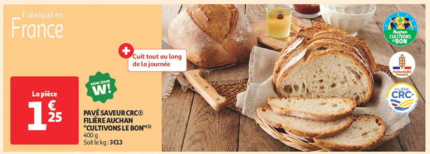 PAVÉ SAVEUR CRC® FILIÈRE AUCHAN "CULTIVONS LE BON" 400 g