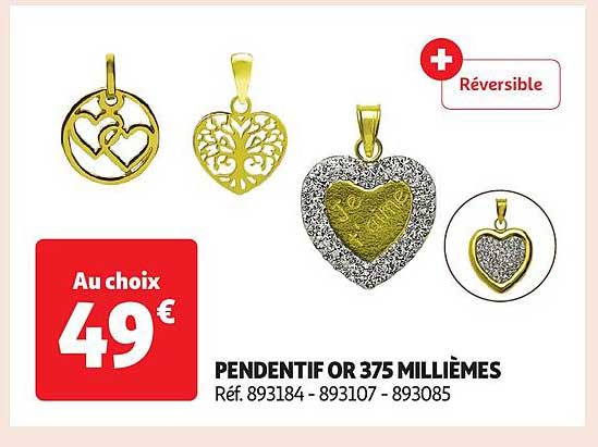 PENDENTIF OR 375 MILLIÈMES