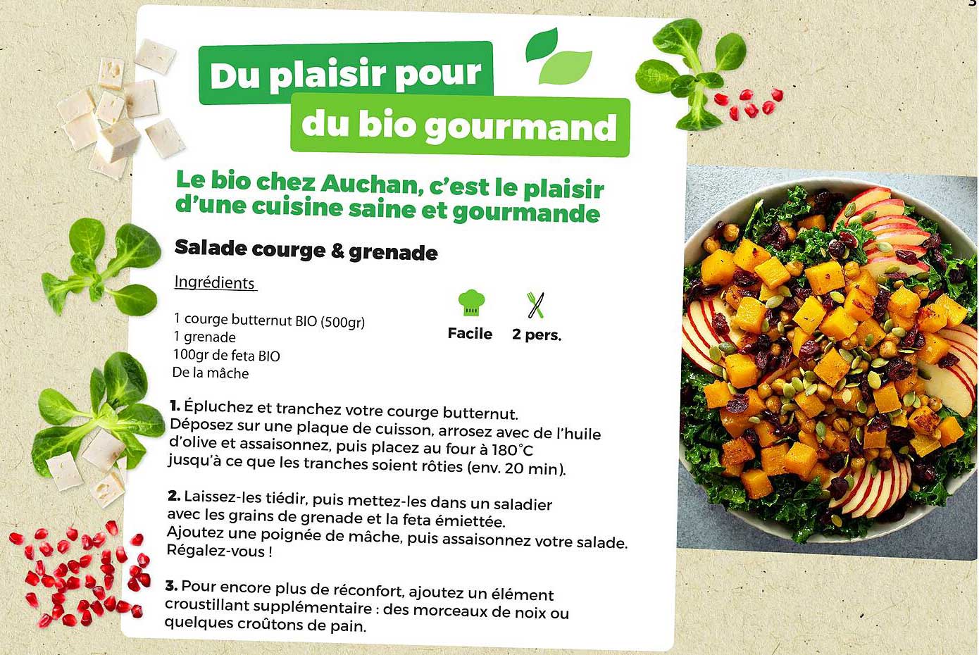 Salade courge & grenade