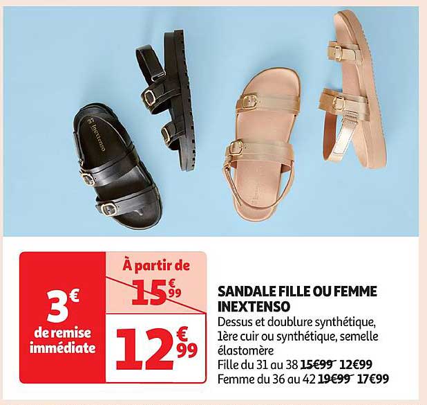 SANDALE FILLE OU FEMME INEXTENSO