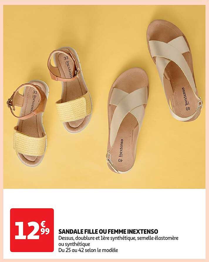 SANDALE FILLE OU FEMME INEXTENSO