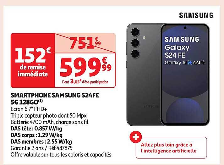 SMARTPHONE SAMSUNG S24FE 5G 128GO