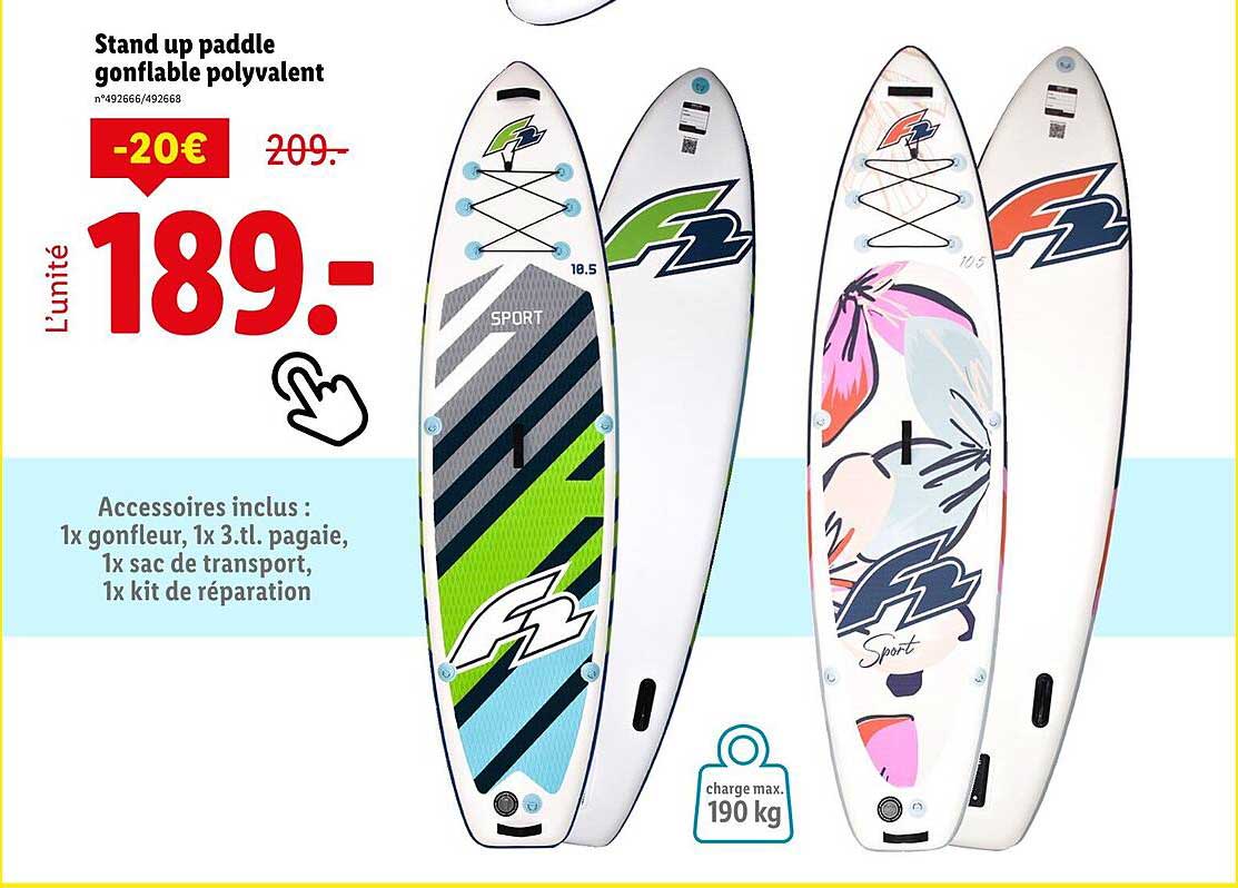 Stand up paddle gonflable polyvalent