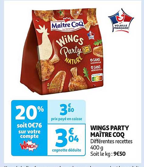 WINGS PARTY MAÎTRE COQ