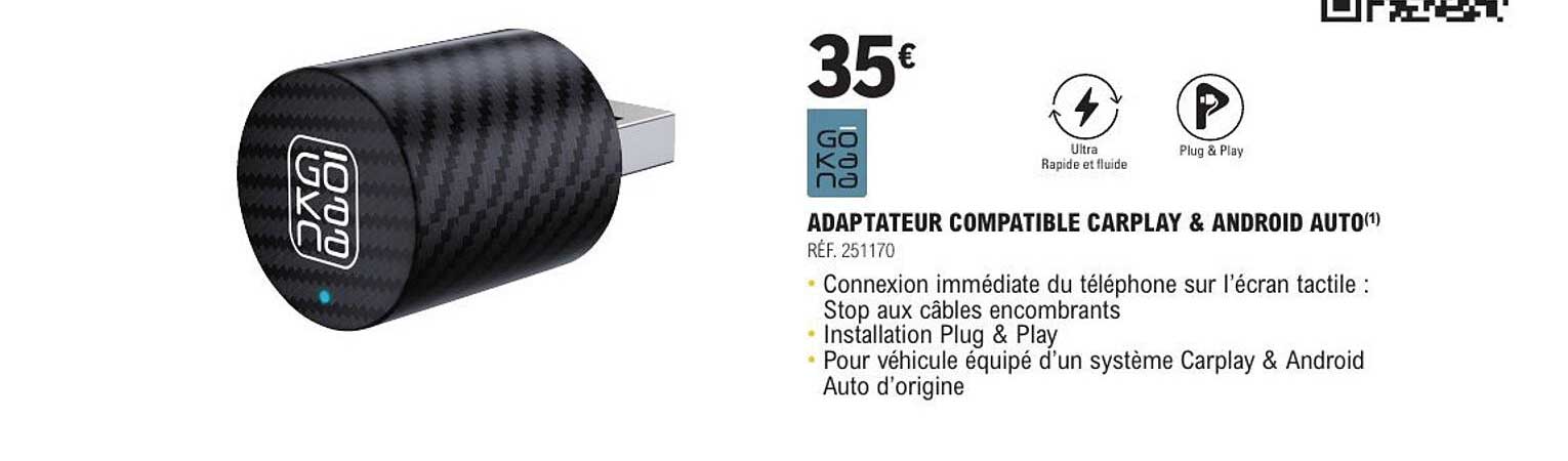 ADAPTATEUR COMPATIBLE CARPLAY & ANDROID AUTO(1)