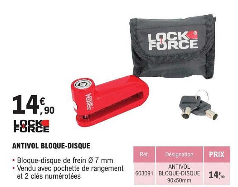 ANTIVOL BLOQUE-DISQUE