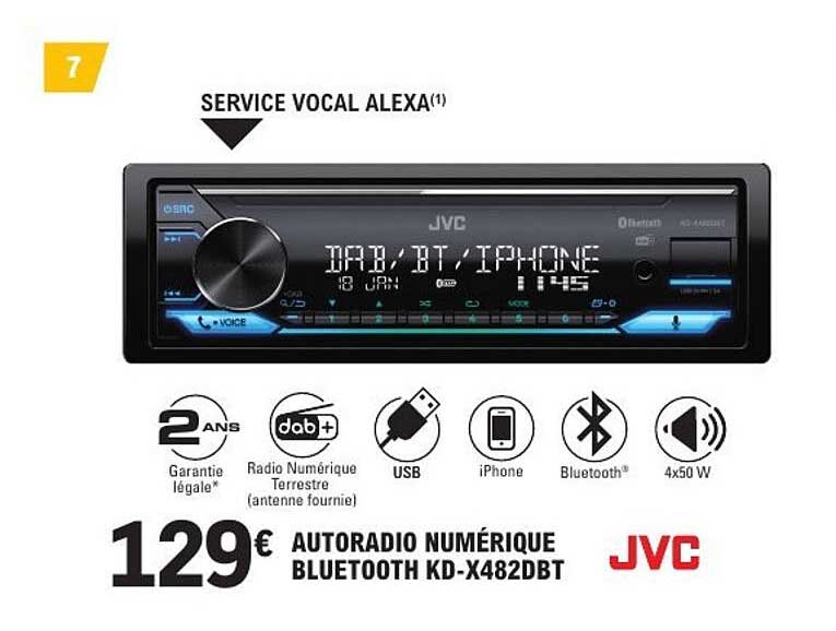 AUTORADIO NUMÉRIQUE BLUETOOTH KD-X482DBT