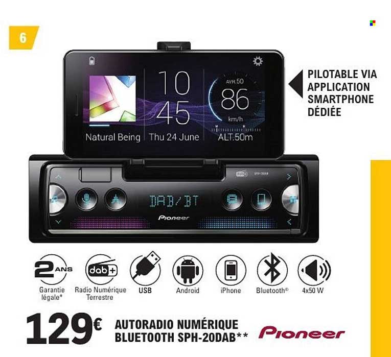 AUTORADIO NUMERIQUE BLUETOOTH SPH-20DAB**
