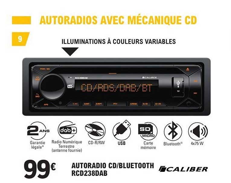 AUTORADIOS AVEC MÉCANIQUE CD