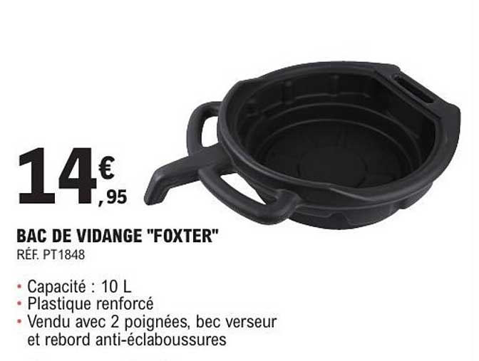 BAC DE VIDANGE "FOXTER"