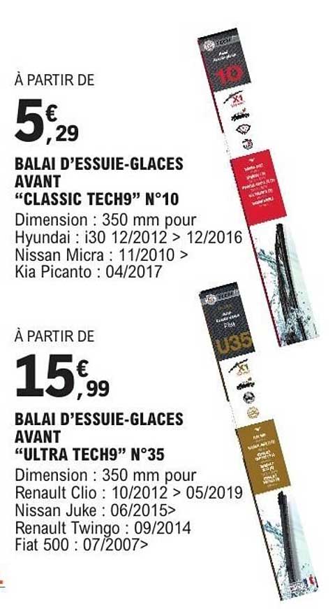 BALAIS D’ESSUIE-GLACES AVANT “CLASSIC TECH9” N°10