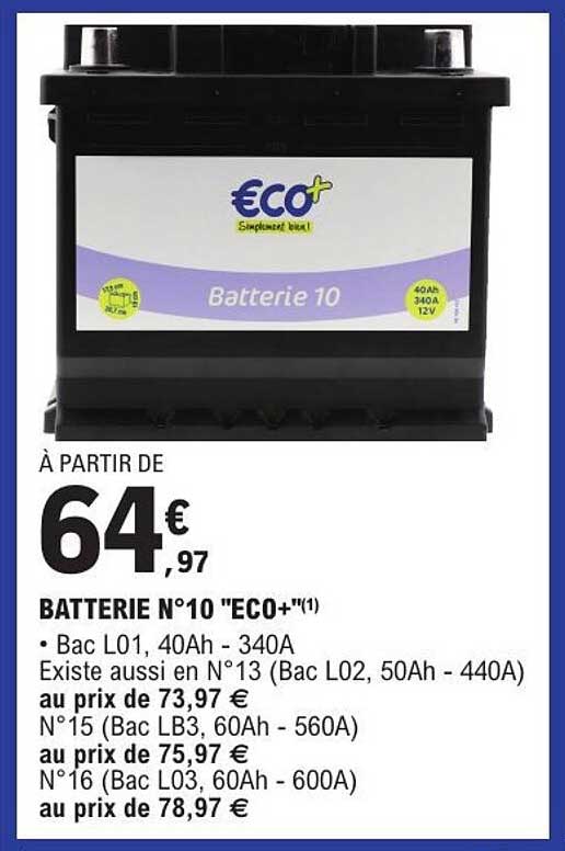 BATTERIE N°10 "ECO+"(1)