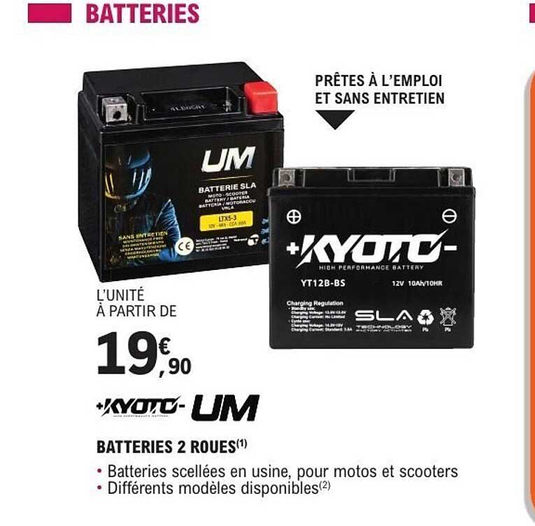 BATTERIES 2 ROUES