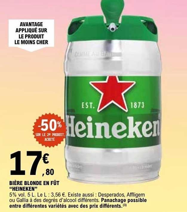 BIÈRE BLONDE EN FUT “HEINEKEN”