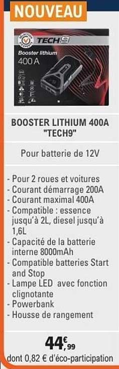 BOOSTER LITHIUM 400A "TECH9"