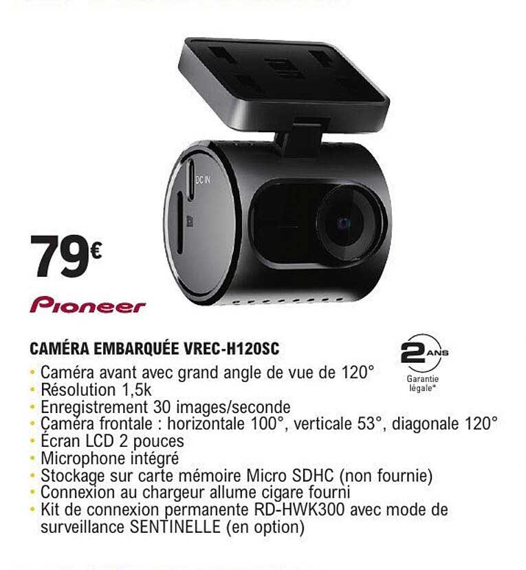 CAMÉRA EMBARQUÉE VREC-H120SC