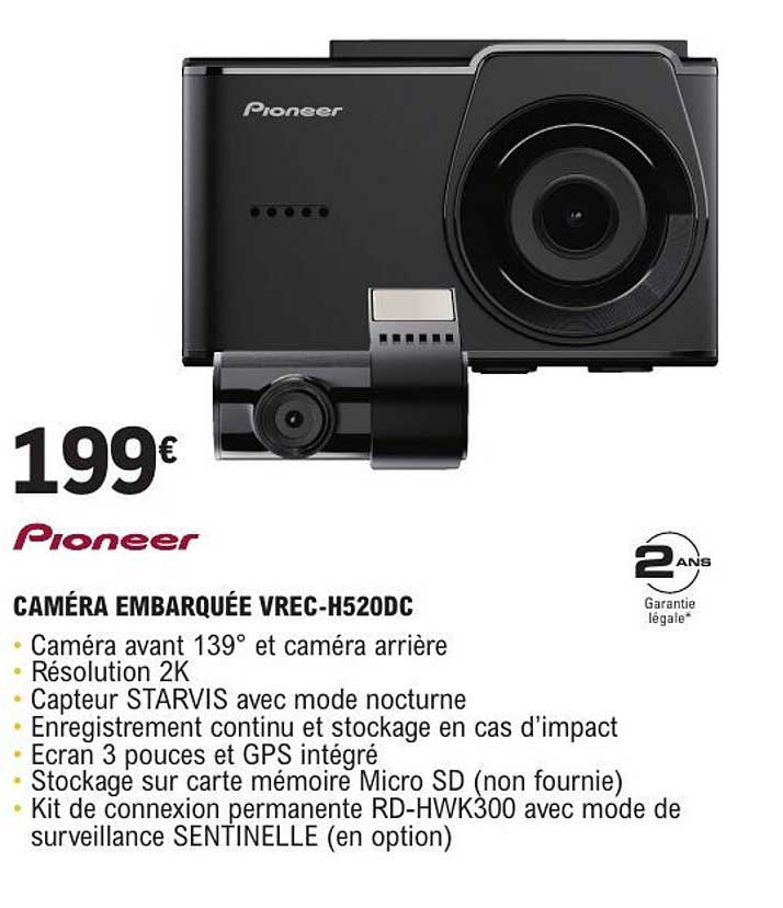 CAMÉRA EMBARQUÉE VREC-H520DC