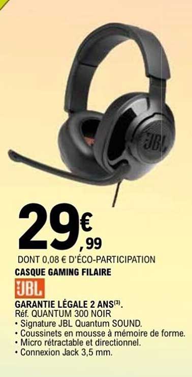 CASQUE GAMING FILAIRE