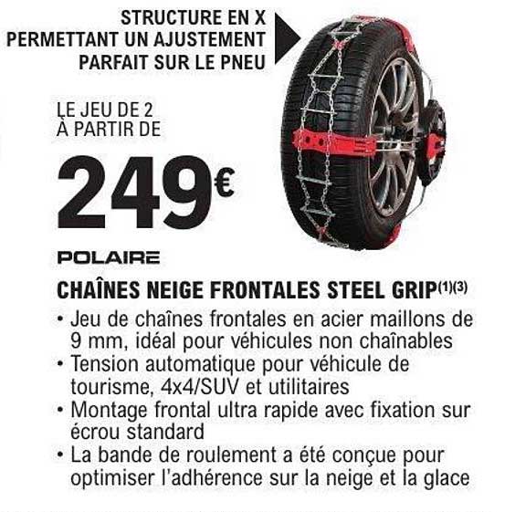 CHAÎNES NEIGE FRONTALES STEEL GRIP
