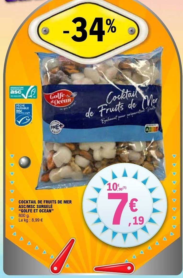 COCKTAIL DE FRUITS DE MER ASC/MSC SURGELÉ “GOLFE ET OCEAN” 800 g