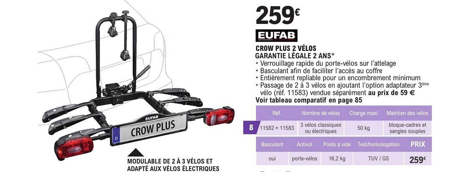 CROW PLUS 2 VÉLOS