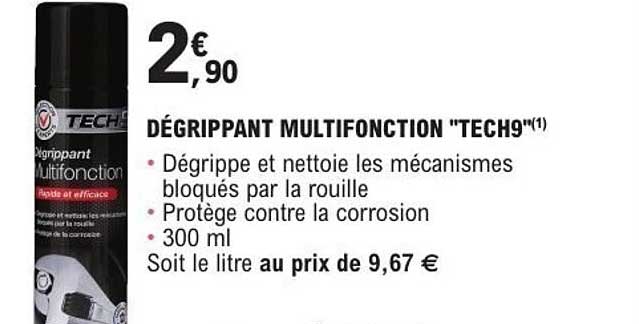 DÉGRIPPANT MULTIFONCTION "TECH9"(1)