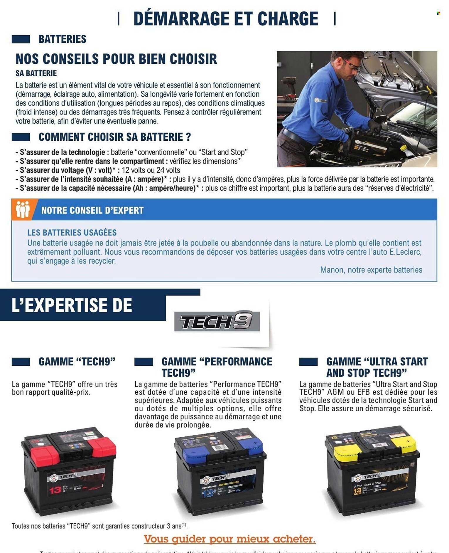 DÉMARRAGE ET CHARGE